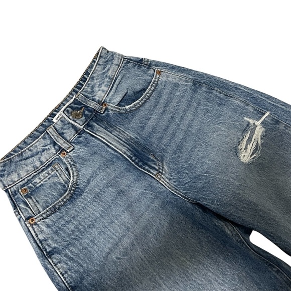 Garage Ample Baggy Jeans - Distressed Blue Denim (Size 00) - Picture 2 of 5